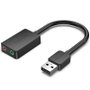 Vention CDYB0 Tarjeta de Sonido Externa 2.1 Canales USB Negro
